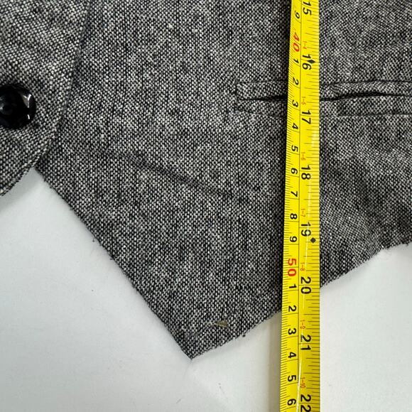 Vintage y2K Urban Behavior Gray Suit Vest Size L cotton Wool - Picture 7 of 7